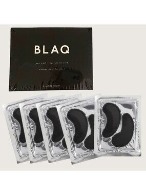 Blaq Eye Mask With Hyaluronic Acid 5 Pack Detox De Puff Charcoal Infused Masks F